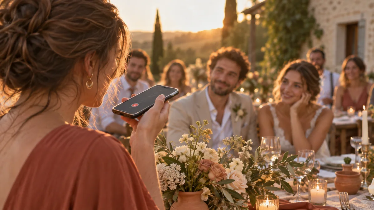 Comment enregistrer un message vocal touchant pour un mariage ?