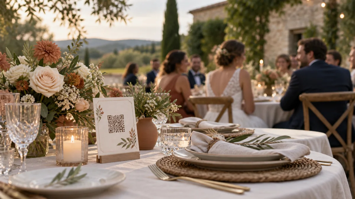 Où placer le QR Code de son livre d’or audio au mariage ?